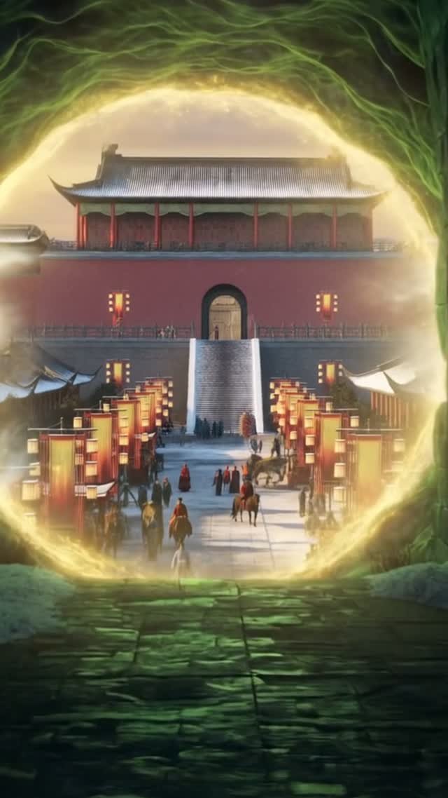 开屏短片古风城门抽帧